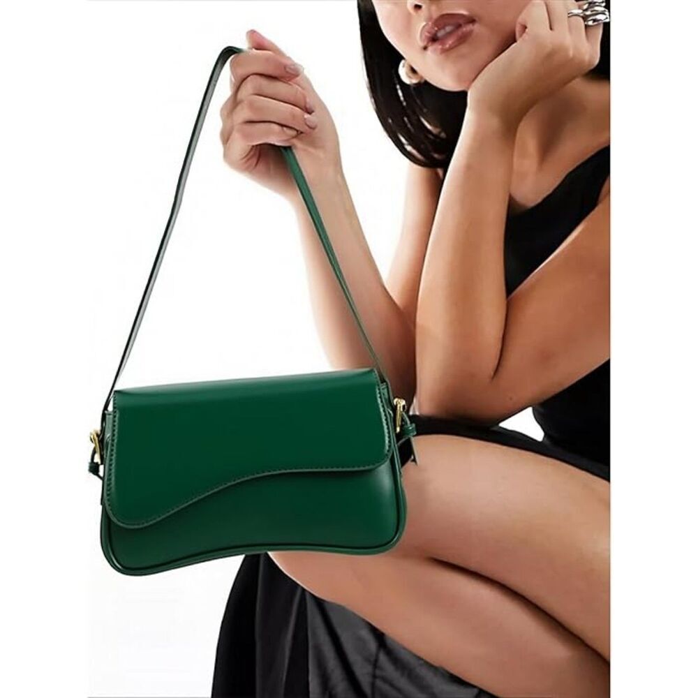 Women Green Imported Casual Leather Waterproof Lightweight Hobo Handbag - Picture 4 of 4